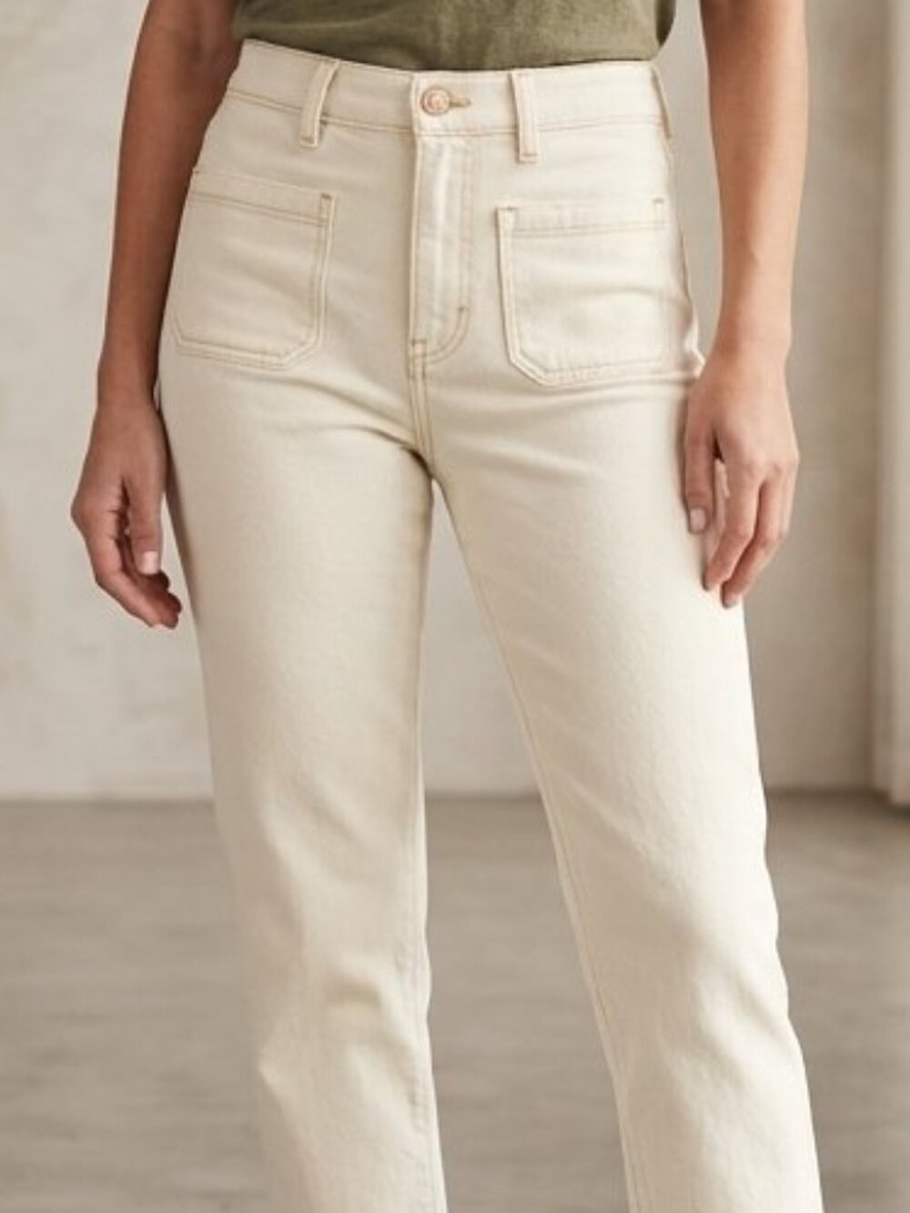 GAP Women's 90's Straight High Rise Patch Pockets Stretch Pants NWOT!